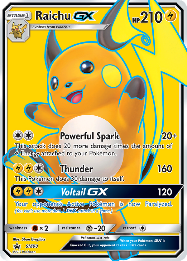 Raichu GX (SM90) - SM Black Star Promos