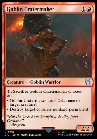 Goblin Cratermaker (The Lord of the Rings Commander Decks) Trading Card