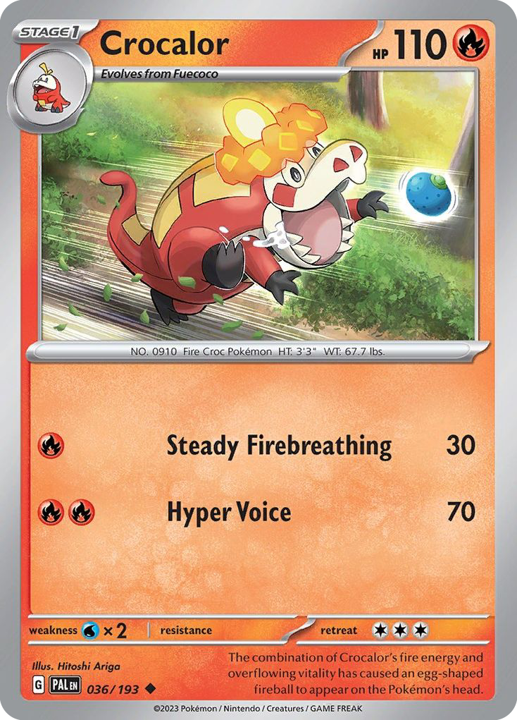 Crocalor (36/193) - Paldea Evolved Pokémon Card