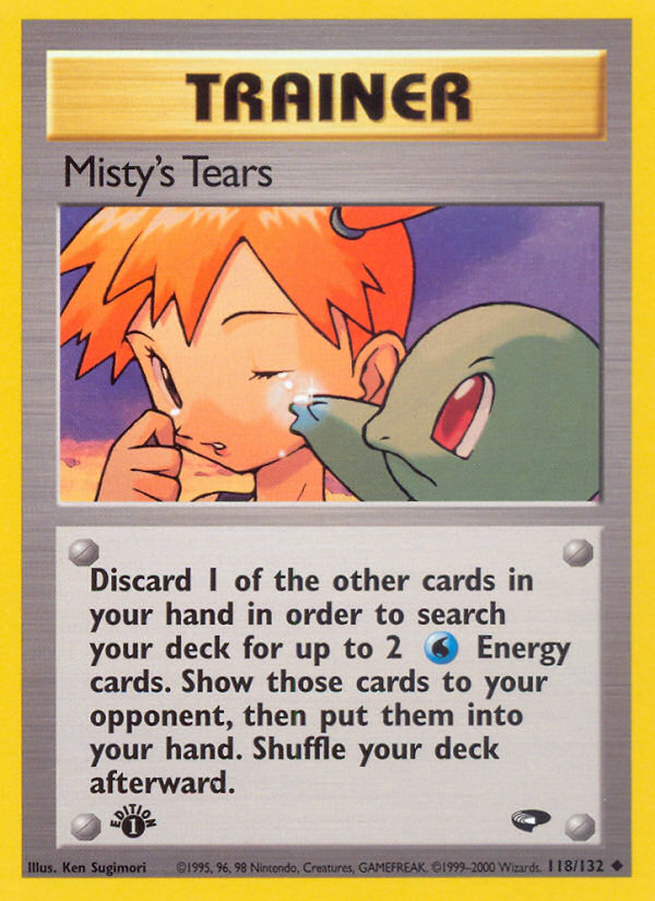 Misty's Tears (118/132) - Gym Challenge (1st Edition) Pokémon Card