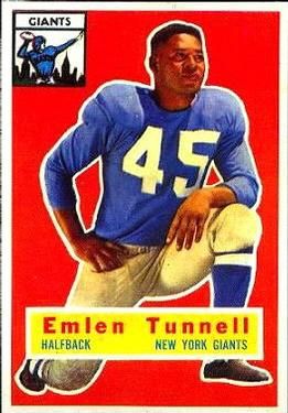 Emlen Tunnell 1956 Topps #17 Sports Card
