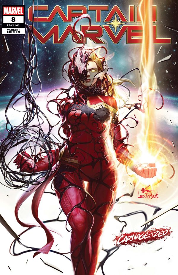 Captain Marvel #8 (Inhyuk Lee Carnage-ized Variant)