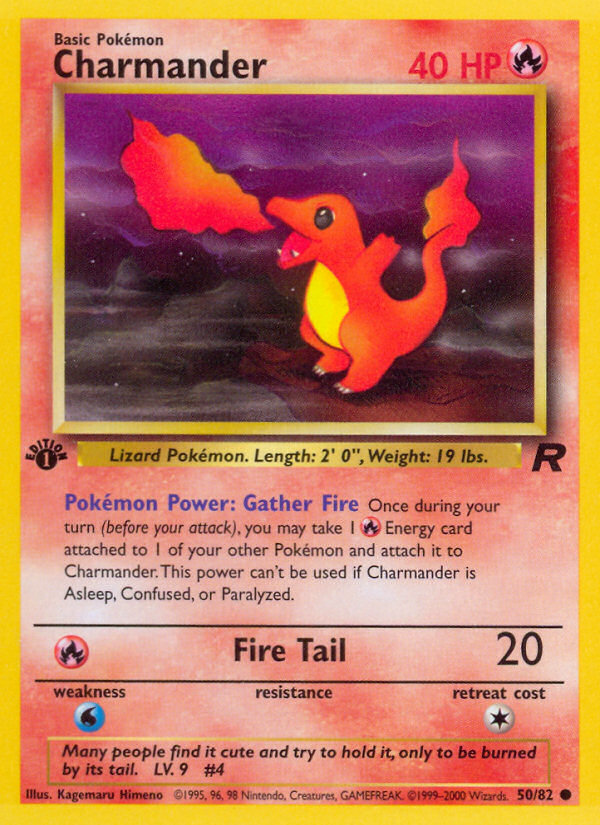 Charmander (50/82) - Team Rocket (1st Edition) Pokémon Card