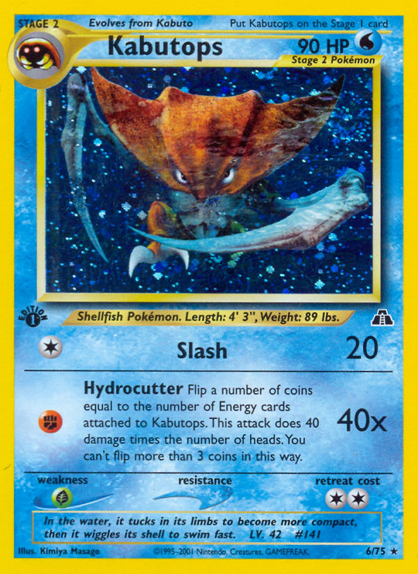 Kabutops (6/75) - Neo Discovery Pokémon Card