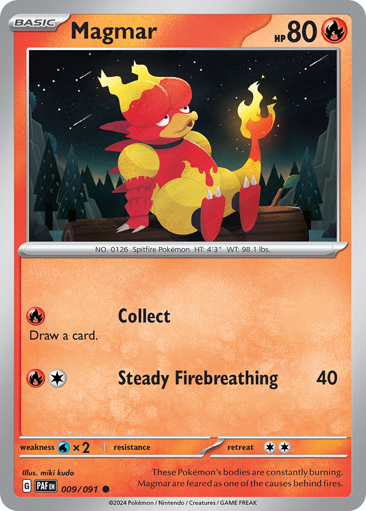 Magmar (9/91) - Paldean Fates Pokémon Card