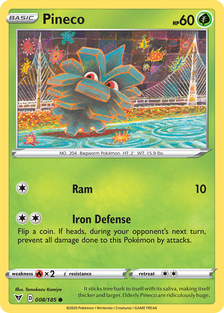 Pineco (8/185) - Vivid Voltage Pokémon Card