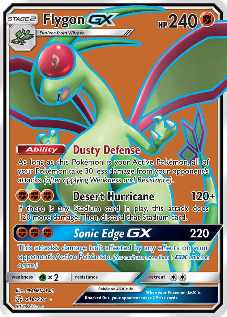 Flygon GX (218/236) - Cosmic Eclipse Pokémon Card