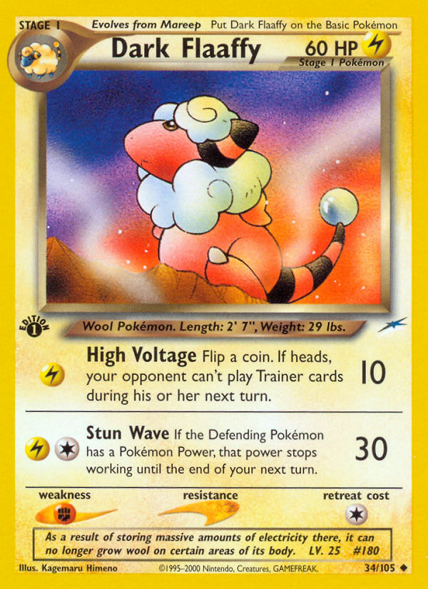 Dark Flaaffy (34/105) - Neo Destiny Pokémon Card