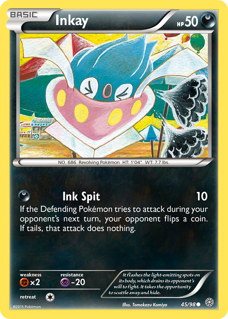 Inkay (45/98) - Ancient Origins Pokémon Card