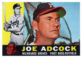 Joe Adcock 1960 Topps #3 Sports Card