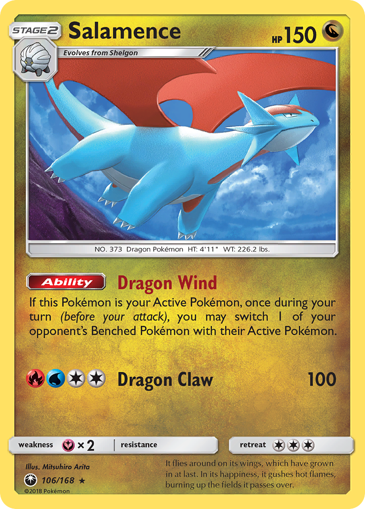 Salamence (106/168) - Celestial Storm Pokémon Card