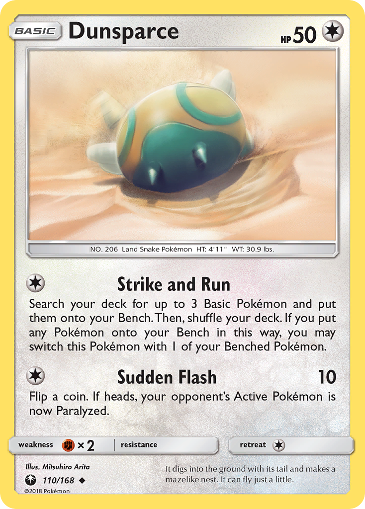 Dunsparce (110/168) - Celestial Storm Pokémon Card