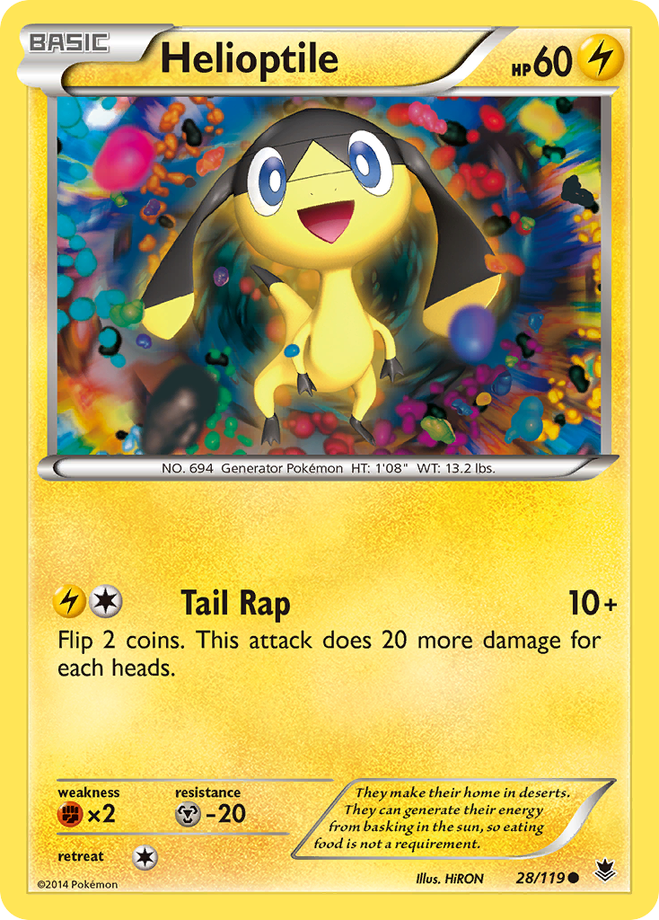 Helioptile (28/119) - Phantom Forces Pokémon Card