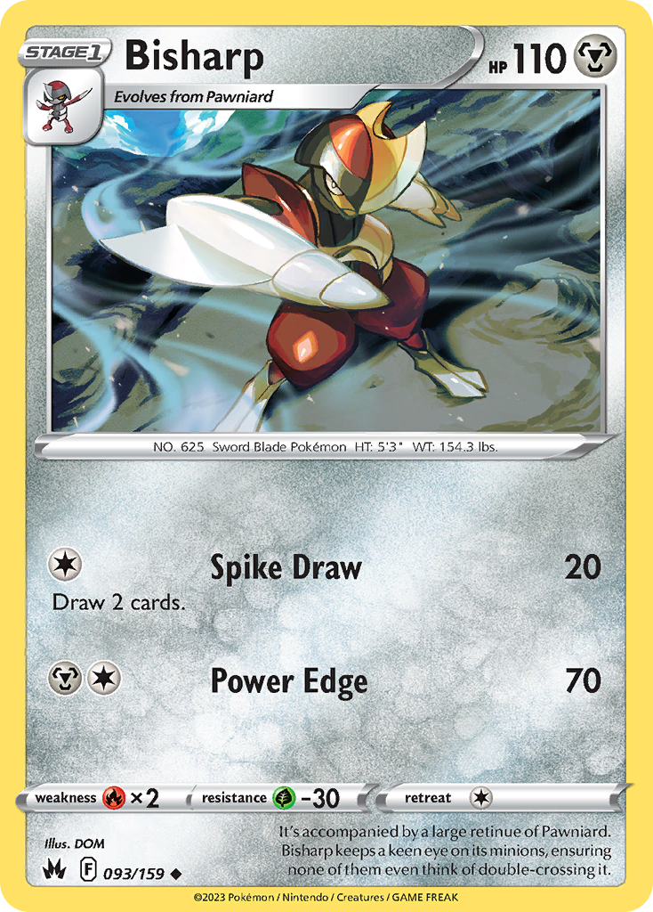 Bisharp (93/159) - Crown Zenith Pokémon Card