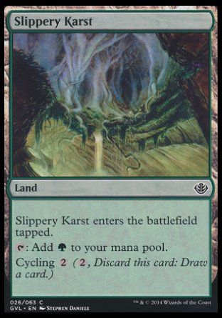 Slippery Karst (Duel Decks : Anthology) Trading Card