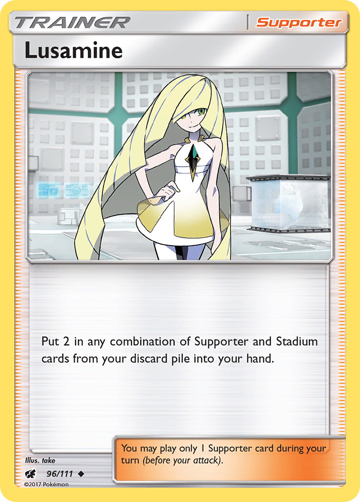 Lusamine (Trainer: Supporter) (96/111) - Crimson Invasion Pokémon Card