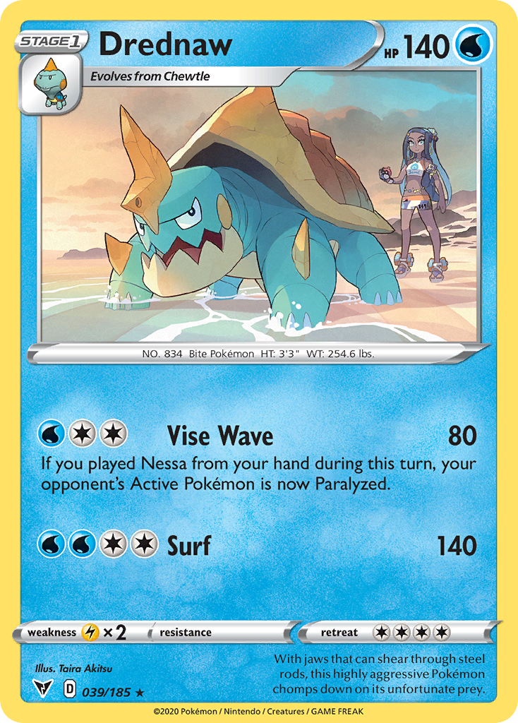 Drednaw (39/185) - Vivid Voltage Pokémon Card