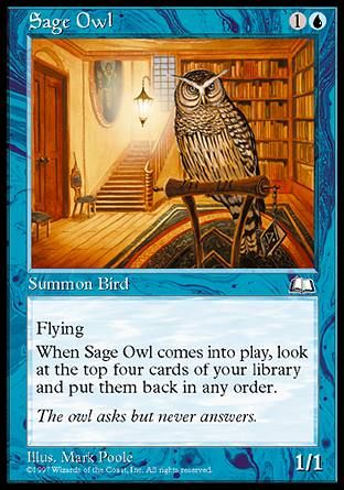 Sage Owl (Weatherlight) Trading Card