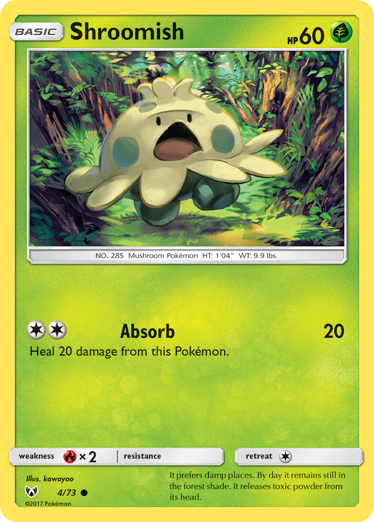 Shroomish (4/73) - Shining Legends Pokémon Card