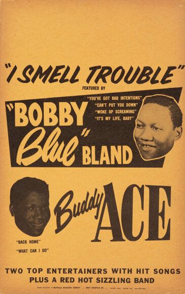 Bobby "Blue" Bland Tour Blank Poster 1957 Concert Poster