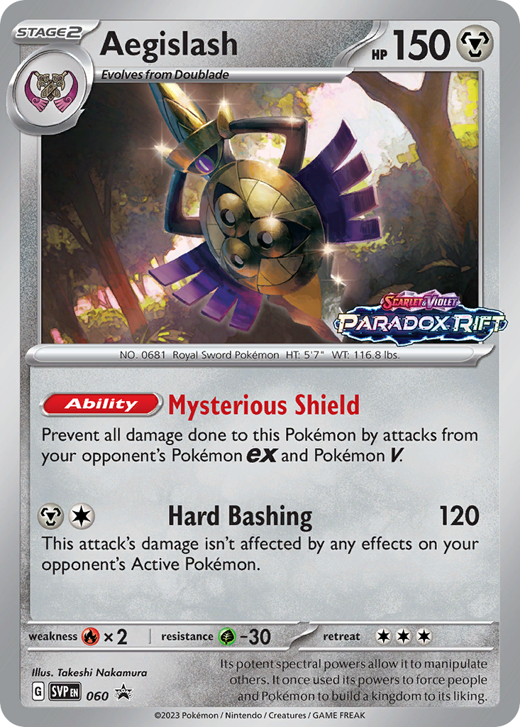 Aegislash (60/148) - Scarlet & Violet Black Star Promos Pokémon Card