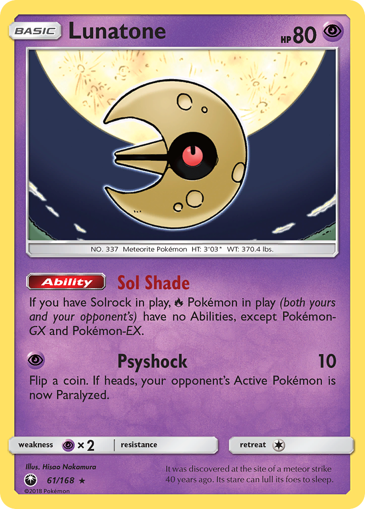 Lunatone (61/168) - Celestial Storm Pokémon Card