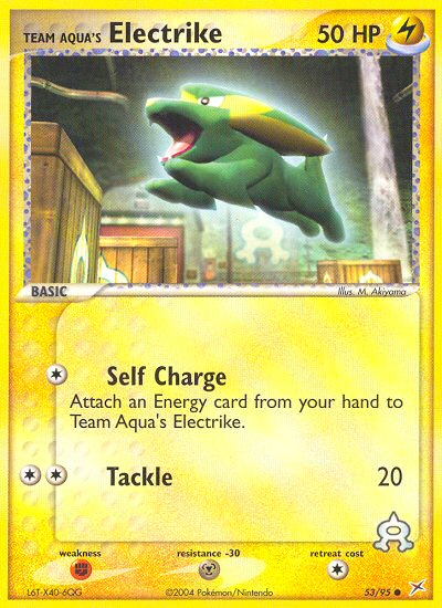 Team Aqua's Electrike (53/95) - Team Magma vs Team Aqua Pokémon Card