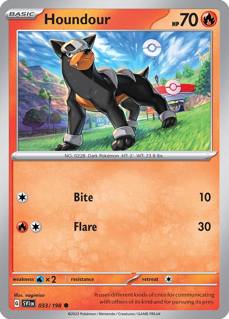 Houndour (33/198) - Scarlet & Violet Pokémon Card