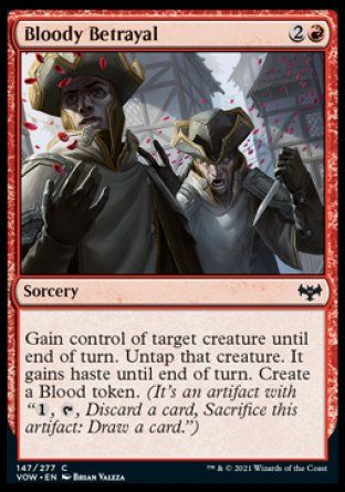 Bloody Betrayal (Innistrad: Crimson Vow) Trading Card