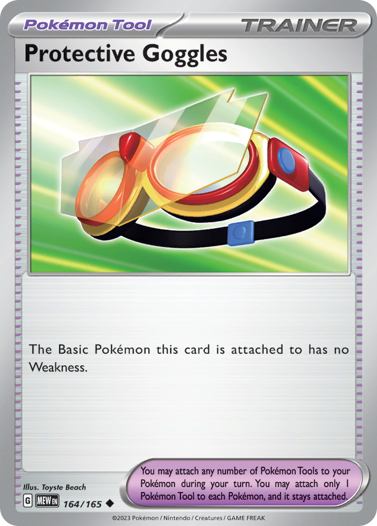 Protective Goggles (Trainer: Pokémon Tool) (164/165) - 151 Pokémon Card