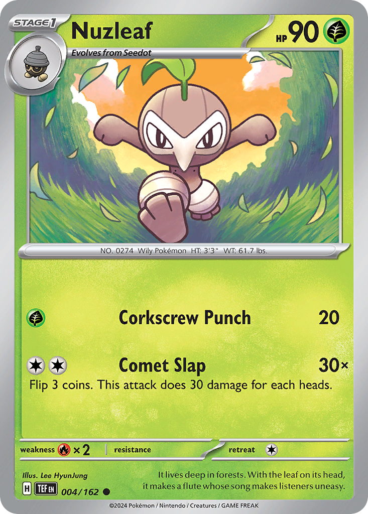 Nuzleaf (4/162) - Temporal Forces Pokémon Card