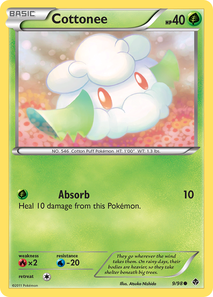 Cottonee (9/98) - Emerging Powers Pokémon Card