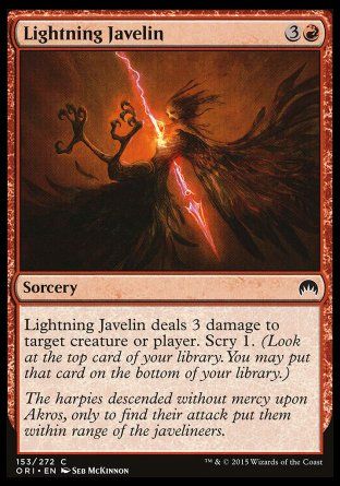 Lightning Javelin (Magic Origins) Trading Card