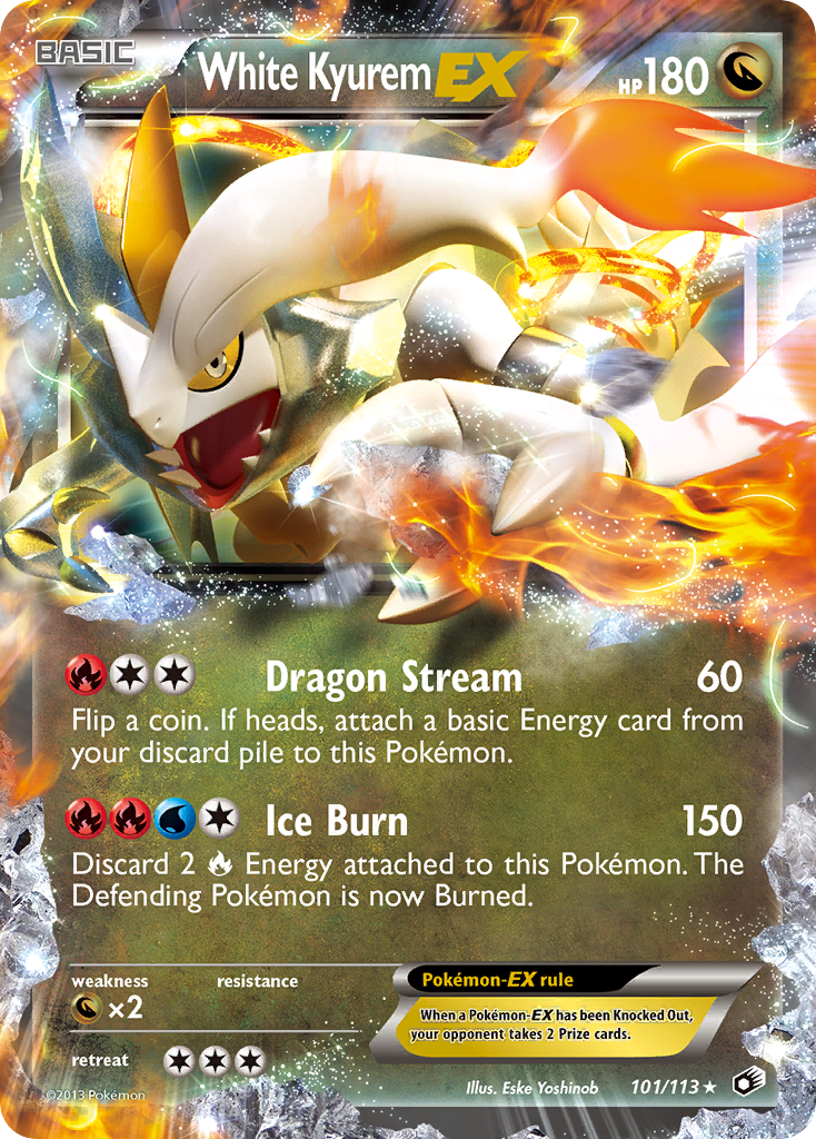 White Kyurem EX (101/113) - Legendary Treasures Pokémon Card