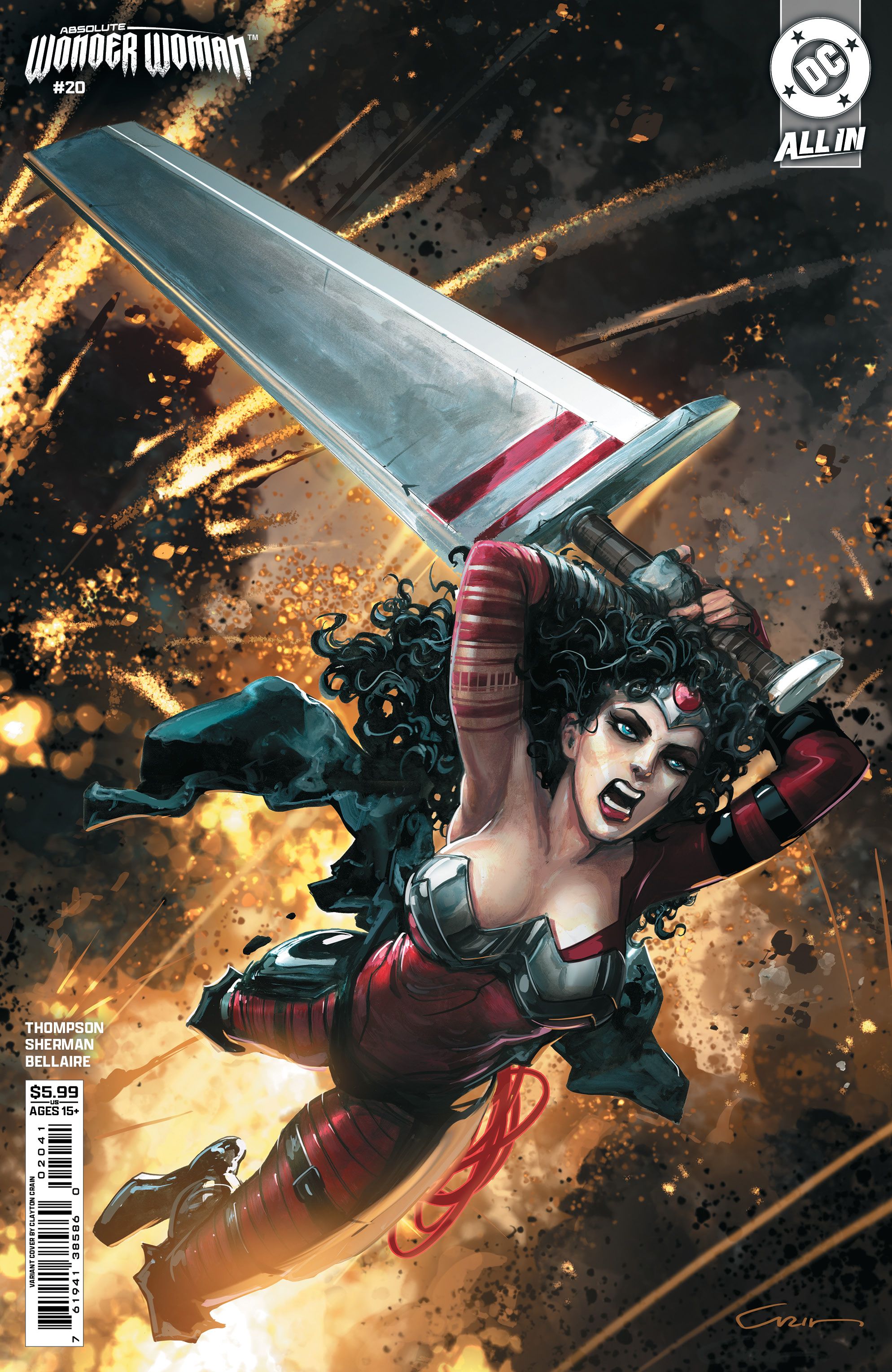 Absolute Wonder Woman #20 (Cvr D Clayton Crain Card Stock Variant) Comic