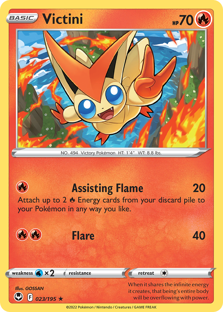 Victini (23/195) - Silver Tempest Pokémon Card