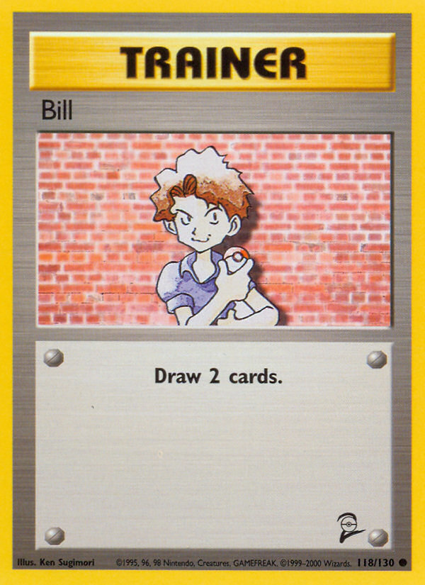 Bill (118/130) - Base Set 2 Pokémon Card