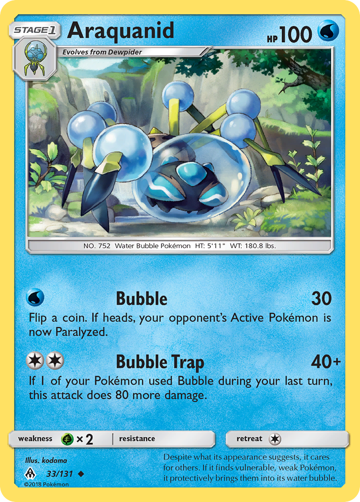 Araquanid (33/131) - Forbidden Light Pokémon Card