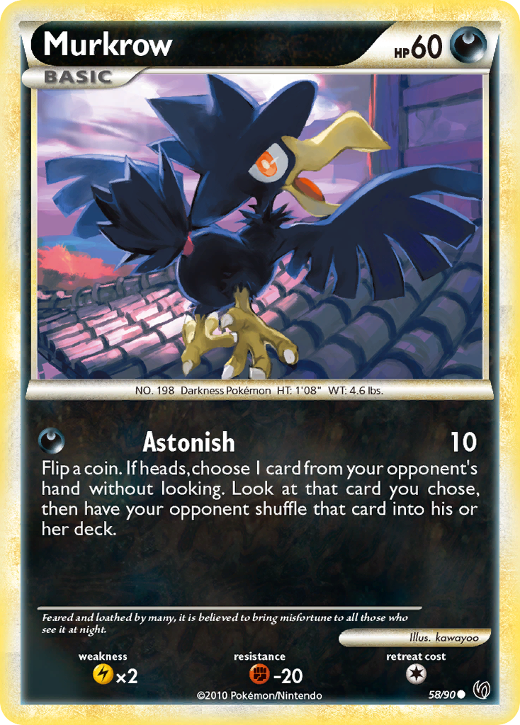 Murkrow (58/90) - HS—Undaunted Pokémon Card