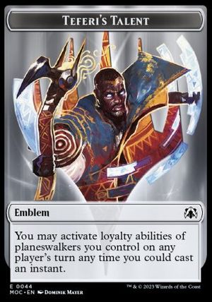 Emblem Teferi's Talent (March of the Machine Commander Decks)