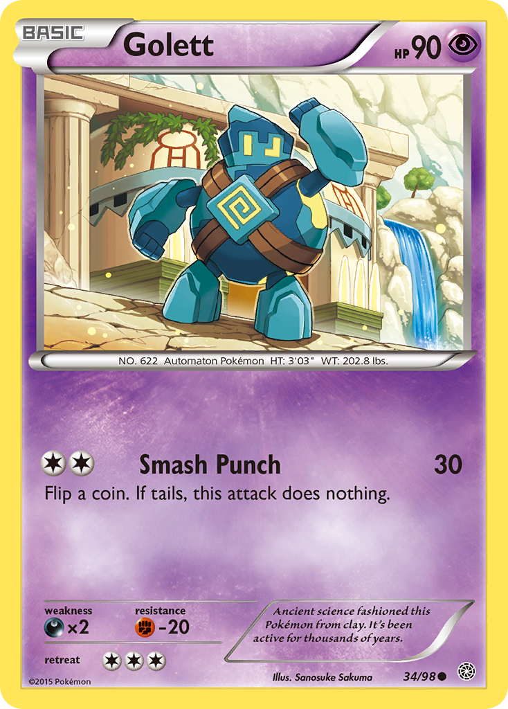 Golett (34/98) - Ancient Origins Pokémon Card