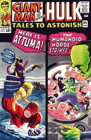 Tales To Astonish 64 April 1965 hot KEY!- 1st Cover & 2nd Appearance of The Leader! Jack Kirby Frank Giacoia Cover Stan Lee Al Hartley scripts