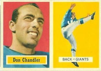 Don Chandler 1957 Topps #23 Sports Card