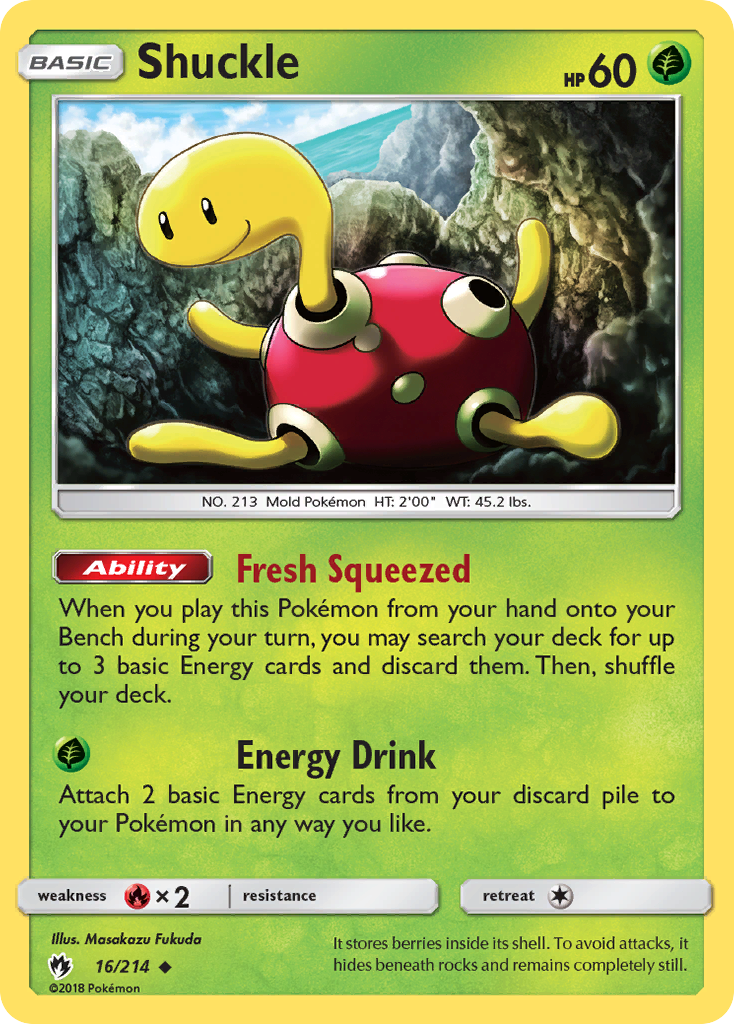 Shuckle (16/214) - Lost Thunder Pokémon Card