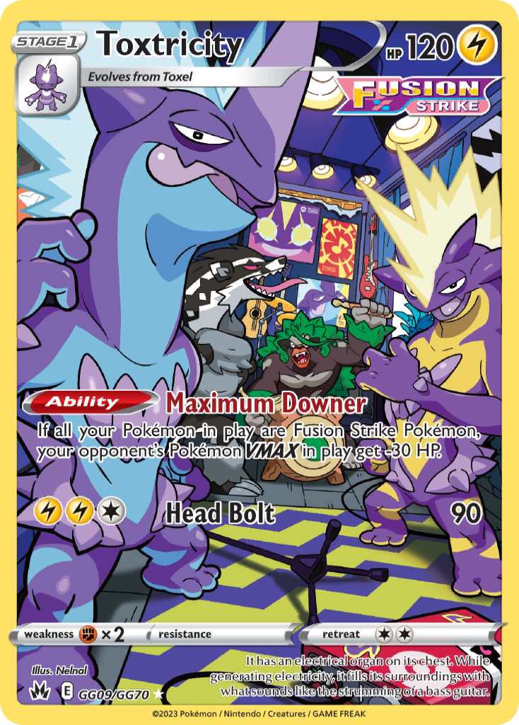 Toxtricity (GG09) - Crown Zenith Galarian Gallery Pokémon Card