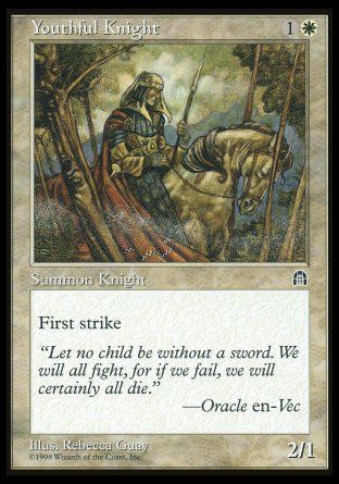 Youthful Knight (Stronghold) Trading Card