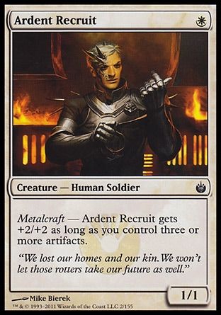 Ardent Recruit (Mirrodin Besieged) Trading Card