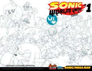 Sonic Worlds Unite Battles #1 (Sketch Variant Cover)