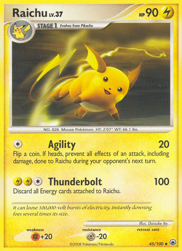 Raichu (45/100) - Majestic Dawn Pokémon Card