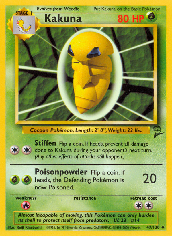 Kakuna (47/130) - Base Set 2 Pokémon Card